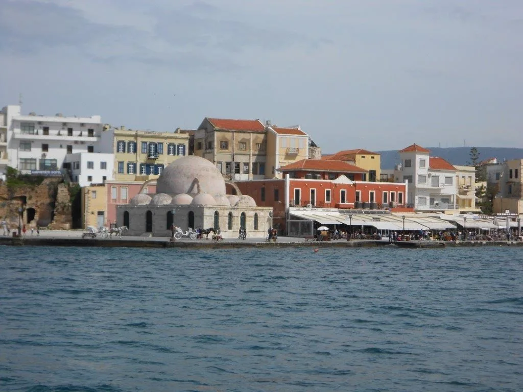 Crete Chania Harbour Buildings