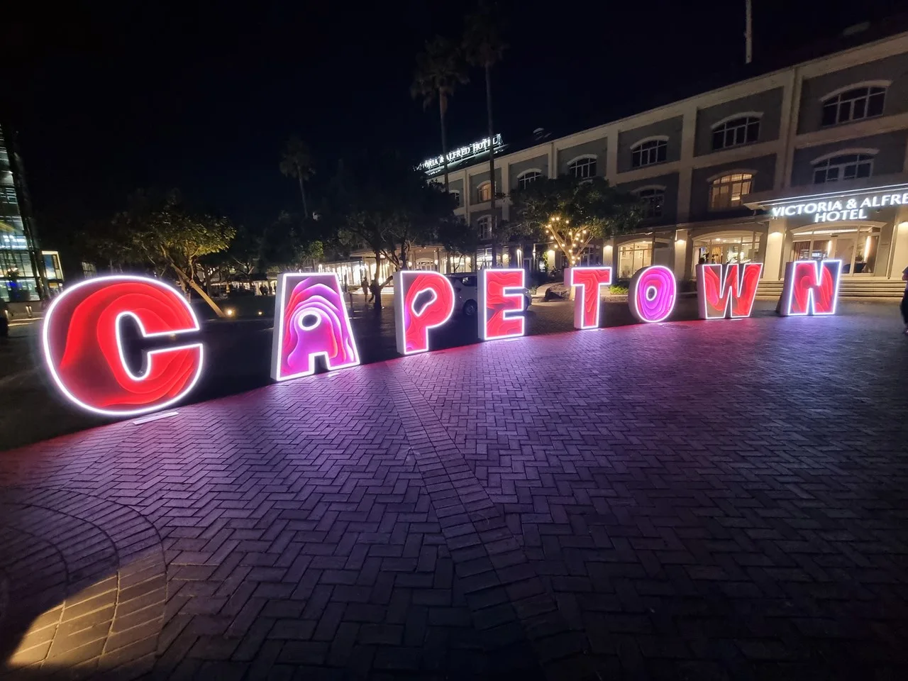 Downtown Cape town at night